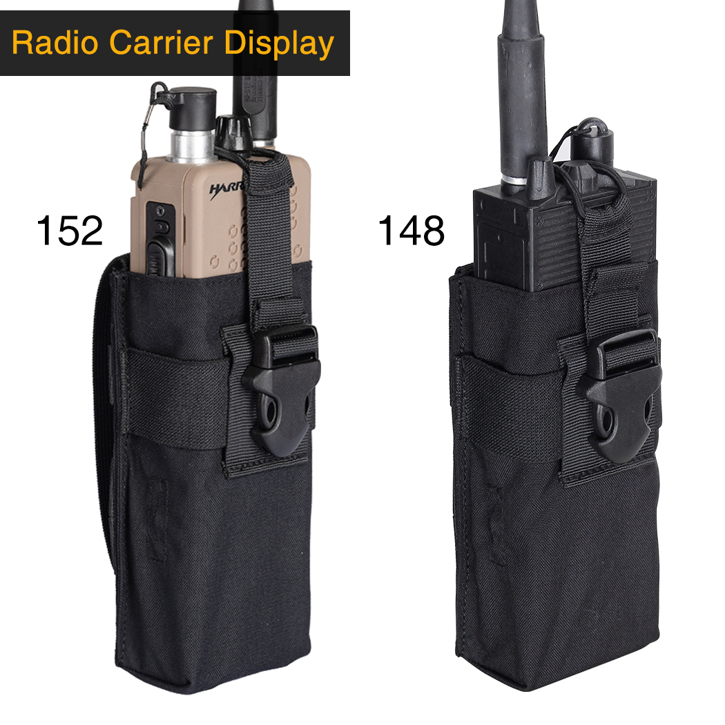 IDOGEAR Tactical Radio Pouch for PRC148/152 Radio Holster Tactical Interphone Storage MOLLE Pouch Hunting 500D Nylon 3552