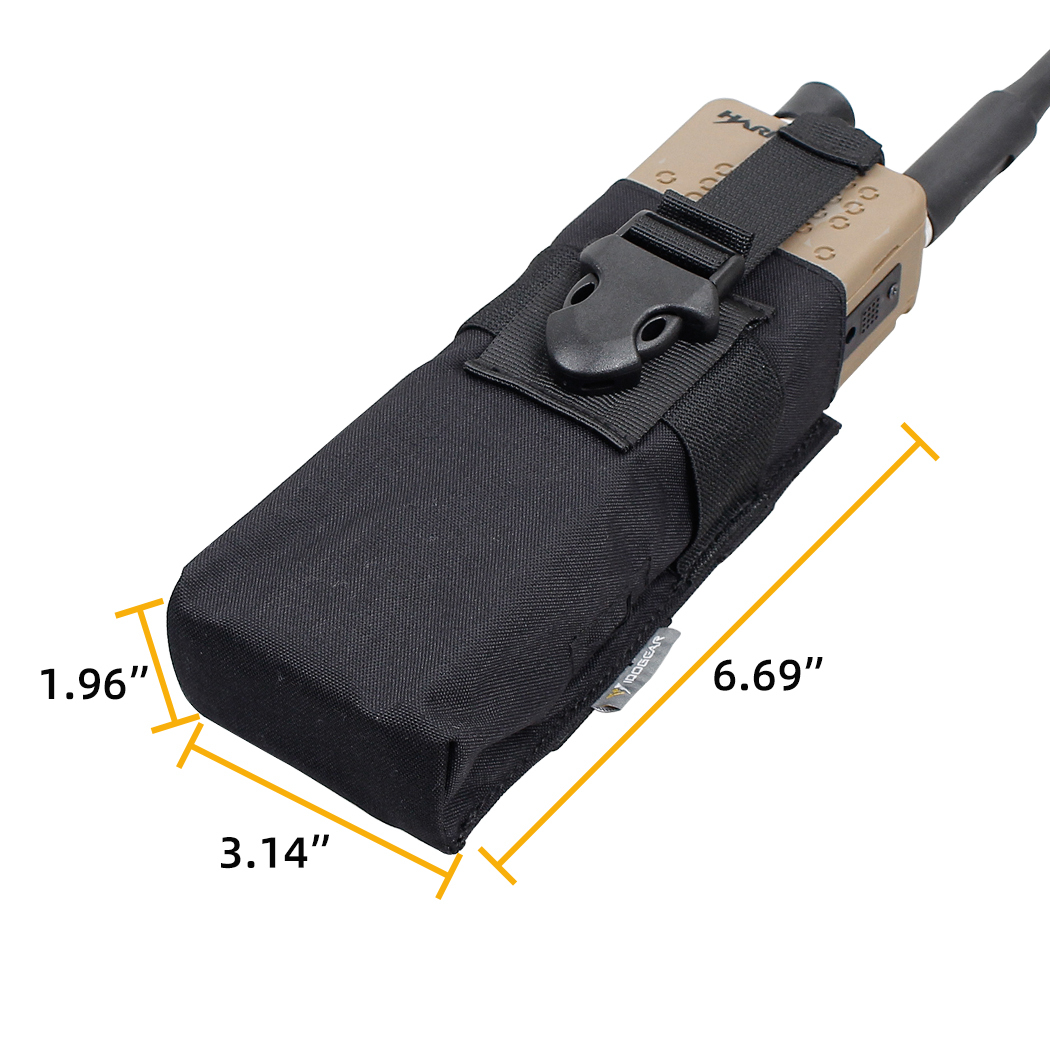 IDOGEAR Tactical Radio Pouch for PRC148/152 Radio Holster Tactical Interphone Storage MOLLE Pouch Hunting 500D Nylon 3552