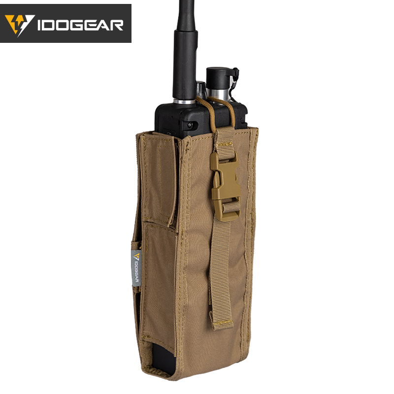 IDOGEAR Tactical Radio Pouch for Walkie Talkies PRC 148/152 Molle Radio Holder 500D Nylon 3553