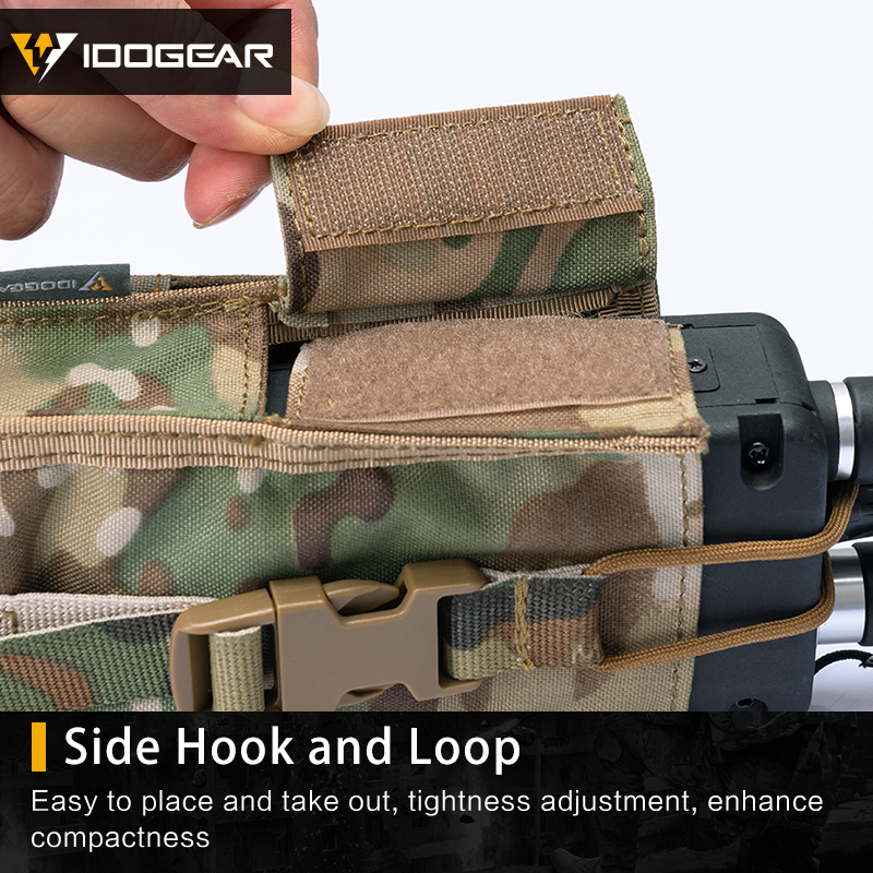 IDOGEAR Tactical Radio Pouch for Walkie Talkies PRC 148/152 Molle Radio Holder 500D Nylon 3553