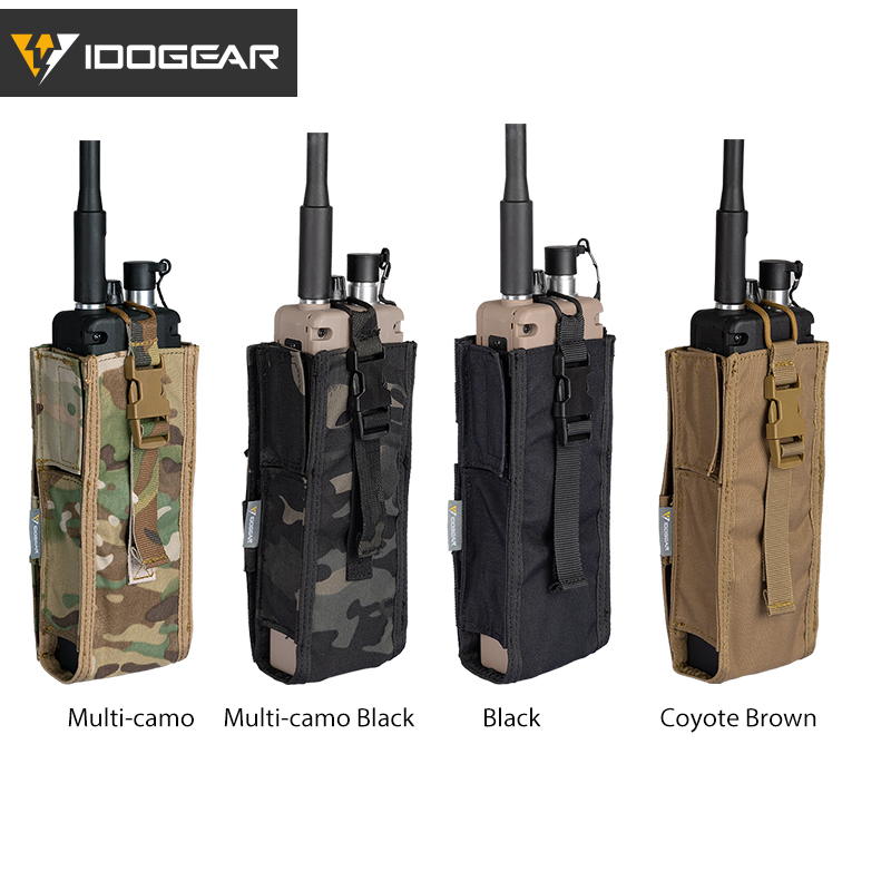 IDOGEAR Tactical Radio Pouch for Walkie Talkies PRC 148/152 Molle Radio Holder 500D Nylon 3553