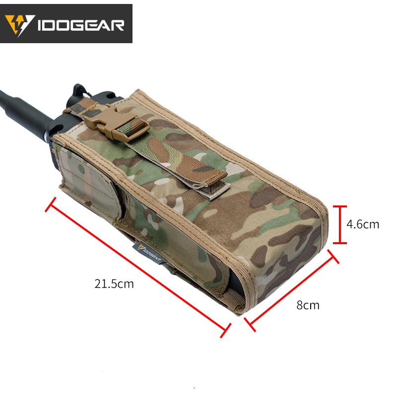 IDOGEAR Tactical Radio Pouch for Walkie Talkies PRC 148/152 Molle Radio Holder 500D Nylon 3553