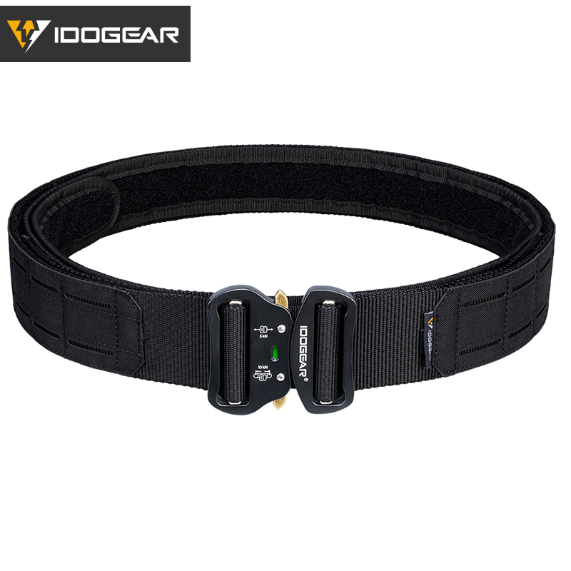 IDOGEAR 2 Inch Tactical Belt Quick Release Metal Buckle Laser MOLLE Mens Belts Camo 3415