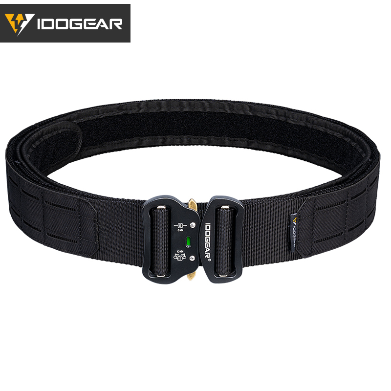 IDOGEAR 2 Inch Tactical Belt Quick Release Metal Buckle Laser MOLLE Mens Belts Camo 3415