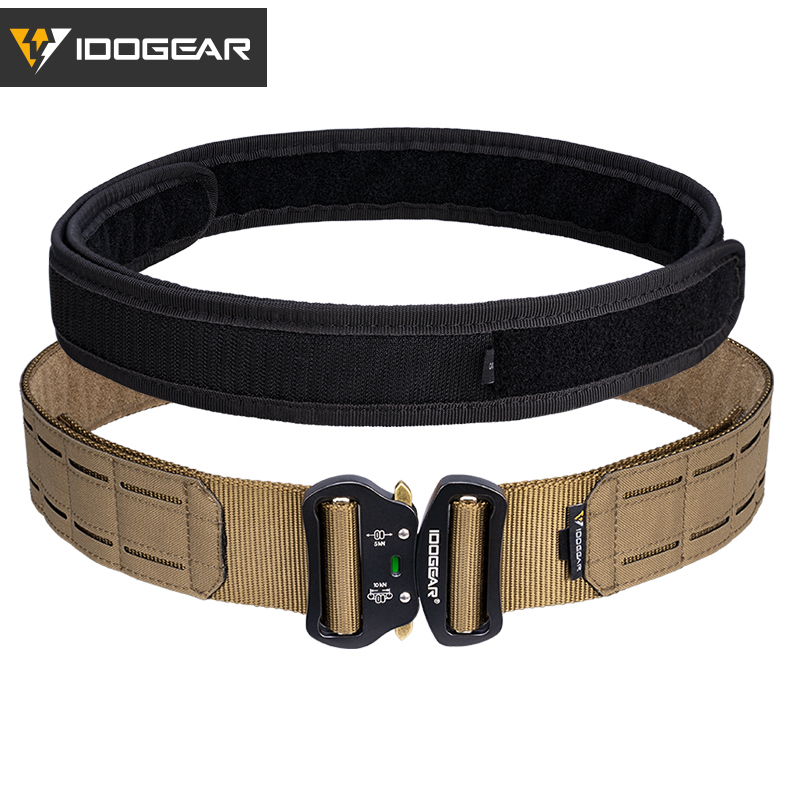 IDOGEAR 2 Inch Tactical Belt Quick Release Metal Buckle Laser MOLLE Mens Belts Camo 3415