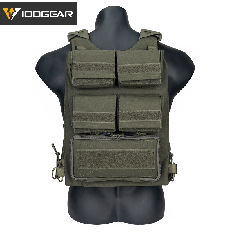 IDOGEAR Tactical 3.0 FCSK Vest with DOPE Pouch Set, Zip-on Panel Pouch and DOPE Pouch Set 3320Set-7Pack