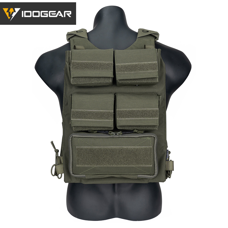 IDOGEAR Tactical 3.0 FCSK Vest with DOPE Pouch Set, Zip-on Panel Pouch and DOPE Pouch Set 3320Set-7Pack