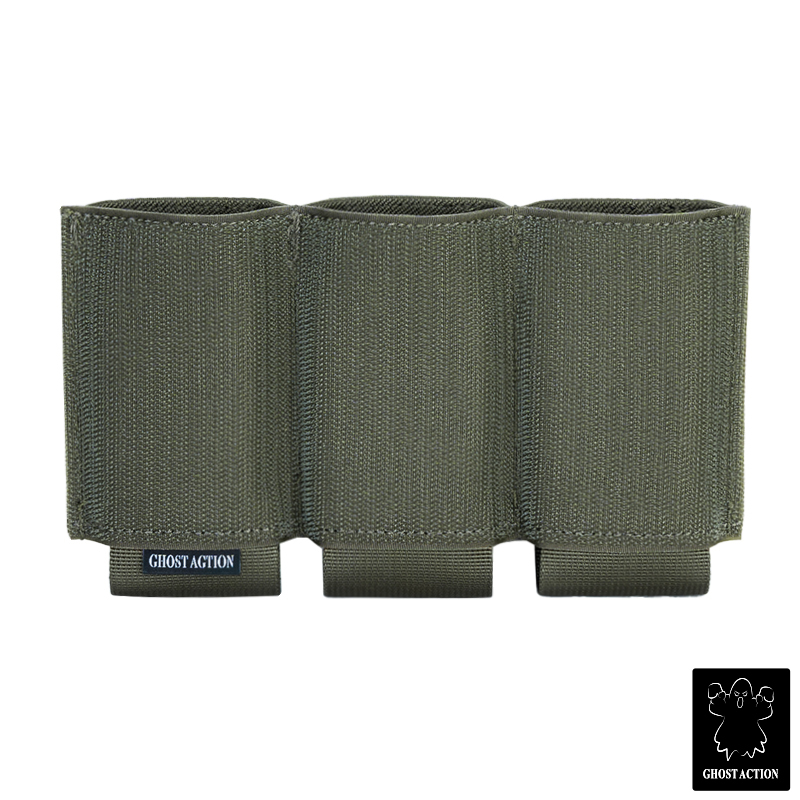 Ghost Action Triple Mag Pouch Hook & Loop DOPE Pouch Elastic Retention Magazine Pouch GA6506