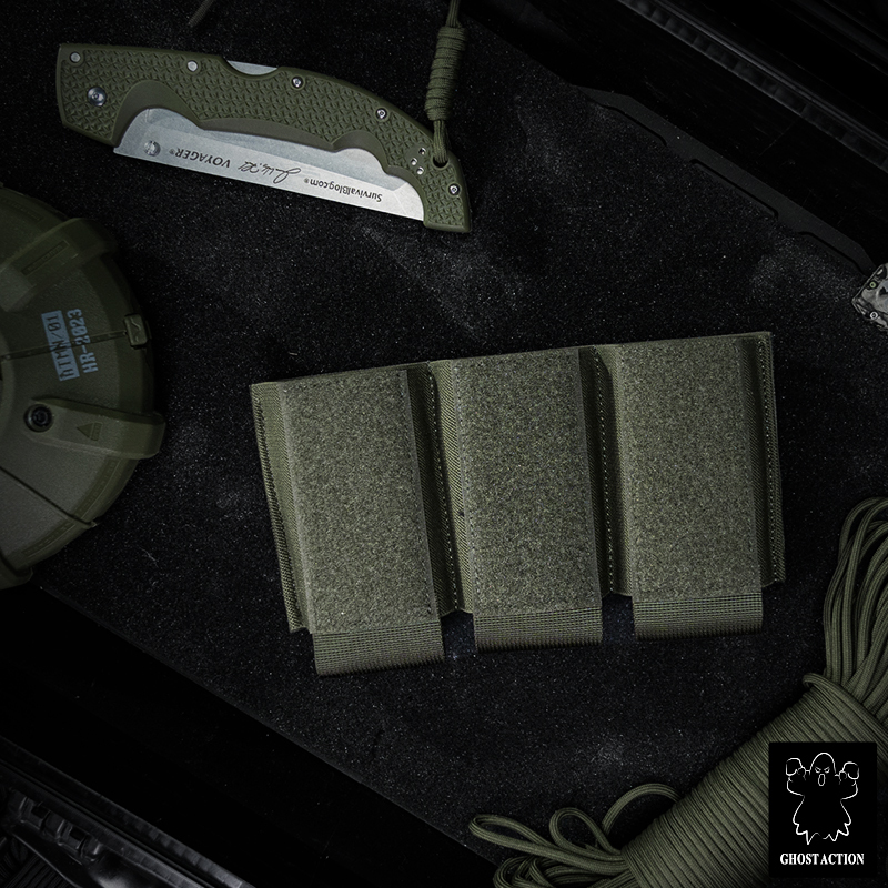 Ghost Action Triple Mag Pouch Hook & Loop DOPE Pouch Elastic Retention Magazine Pouch GA6506