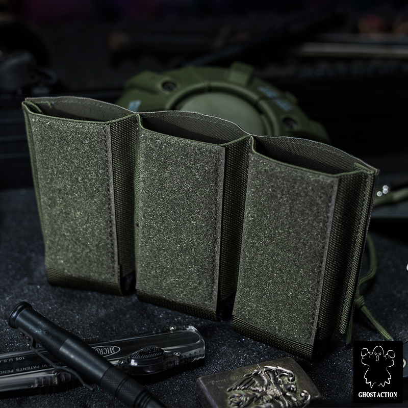 Ghost Action Triple Mag Pouch Hook & Loop DOPE Pouch Elastic Retention Magazine Pouch GA6506