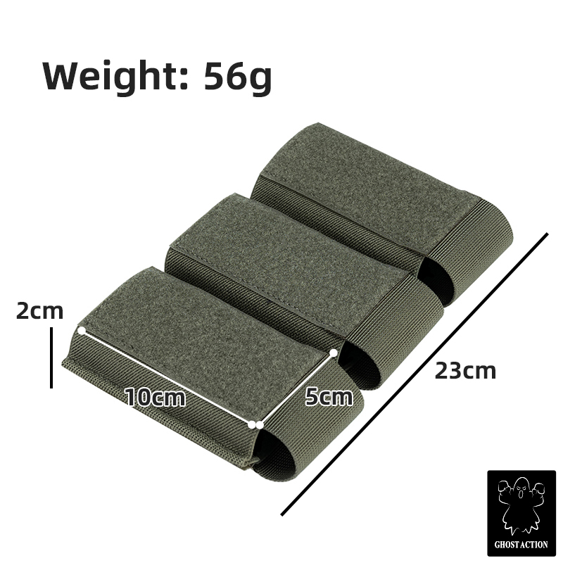 Ghost Action Triple Mag Pouch Hook & Loop DOPE Pouch Elastic Retention Magazine Pouch GA6506