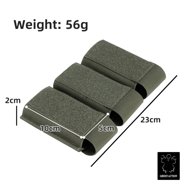 Ghost Action Triple Mag Pouch Hook & Loop DOPE Pouch Elastic Retention Magazine Pouch GA6506