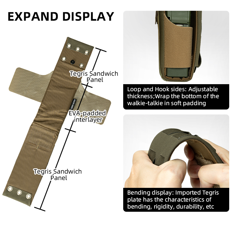 Ghost Action Radio Holder for MPU5 PRC1152 Walkie Talkie Storage Pouch GA6533