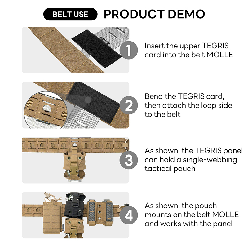 Ghost Action TEGRIS Under Mount MOLLE Expansion Laser Cut fo Belt Attachments 6903