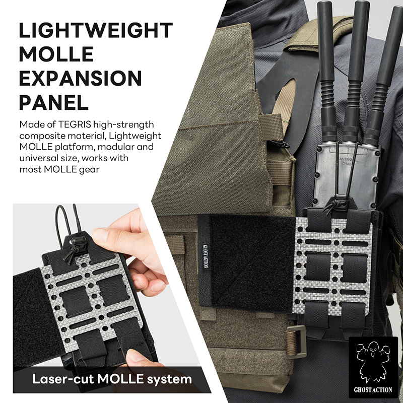 Ghost Action TEGRIS MOLLE Expansion Panel Modular Adapter for Outdoor Vest Belt GA6904