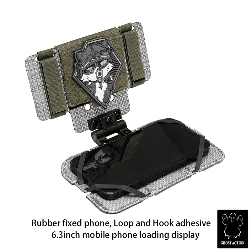 Ghost Action Navigation Panel SS Style Foldable Phone Holder Lightweight MOLLE Mount GA6905