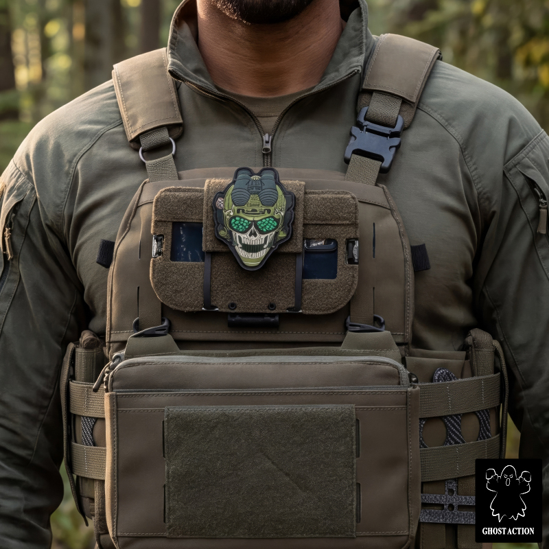 Ghost Action Navigation Panel SS Style Foldable Phone Holder Lightweight MOLLE Mount GA6905