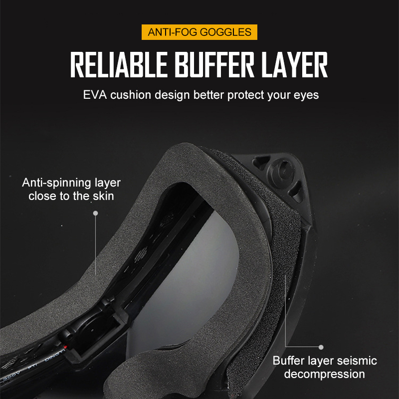 IDOGEAR Tactical Fan Goggle Adjustable Regulator Glasses Set Anti-fog Paintball 6905