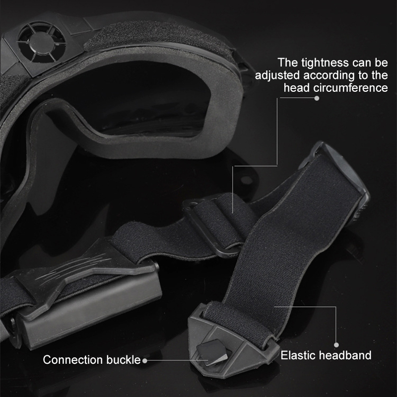 IDOGEAR Tactical Fan Goggle Adjustable Regulator Glasses Set Anti-fog Paintball 6905