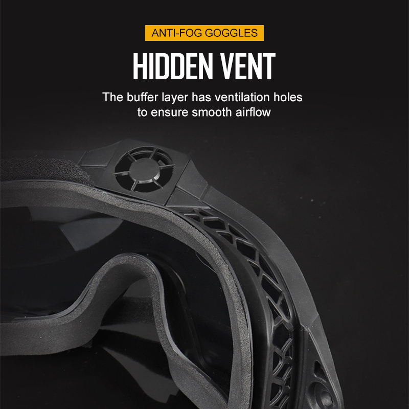 IDOGEAR Tactical Fan Goggle Adjustable Regulator Glasses Set Anti-fog Paintball 6905