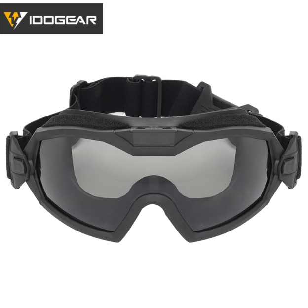 IDOGEAR Tactical Fan Goggle Adjustable Regulator Glasses Set Anti-fog Paintball 6905