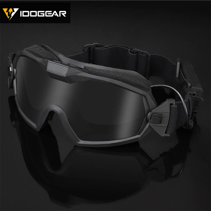 IDOGEAR Tactical Fan Goggle Adjustable Regulator Glasses Set Anti-fog Paintball 6905