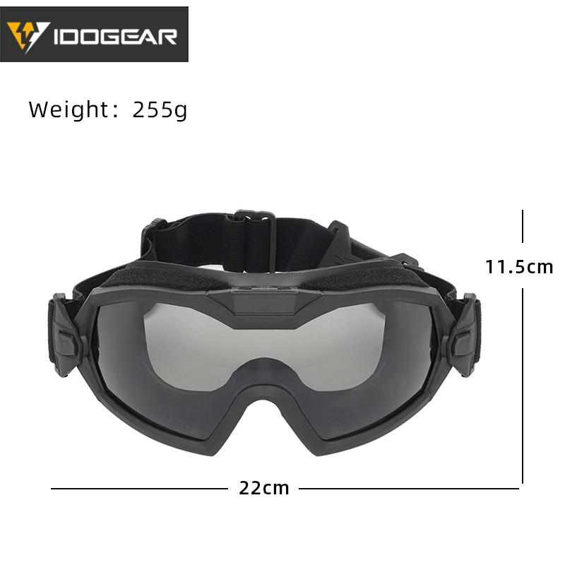 IDOGEAR Tactical Fan Goggle Adjustable Regulator Glasses Set Anti-fog Paintball 6905