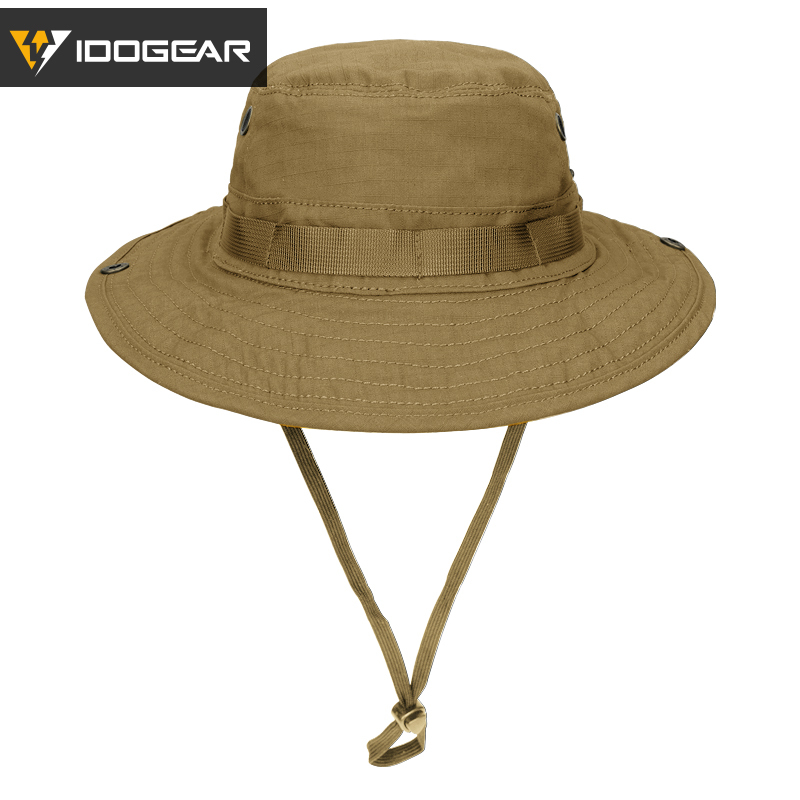 IDOGEAR Wide Brim Boonie Hat with Adjustable Loops Buckle 3620