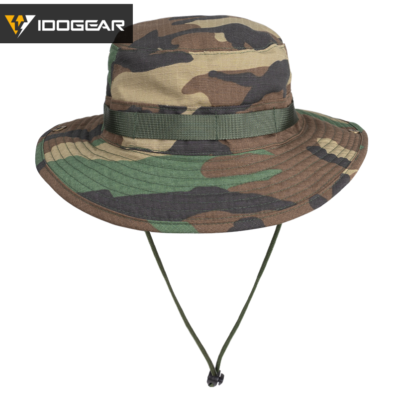 IDOGEAR Wide Brim Boonie Hat with Adjustable Loops Buckle 3620
