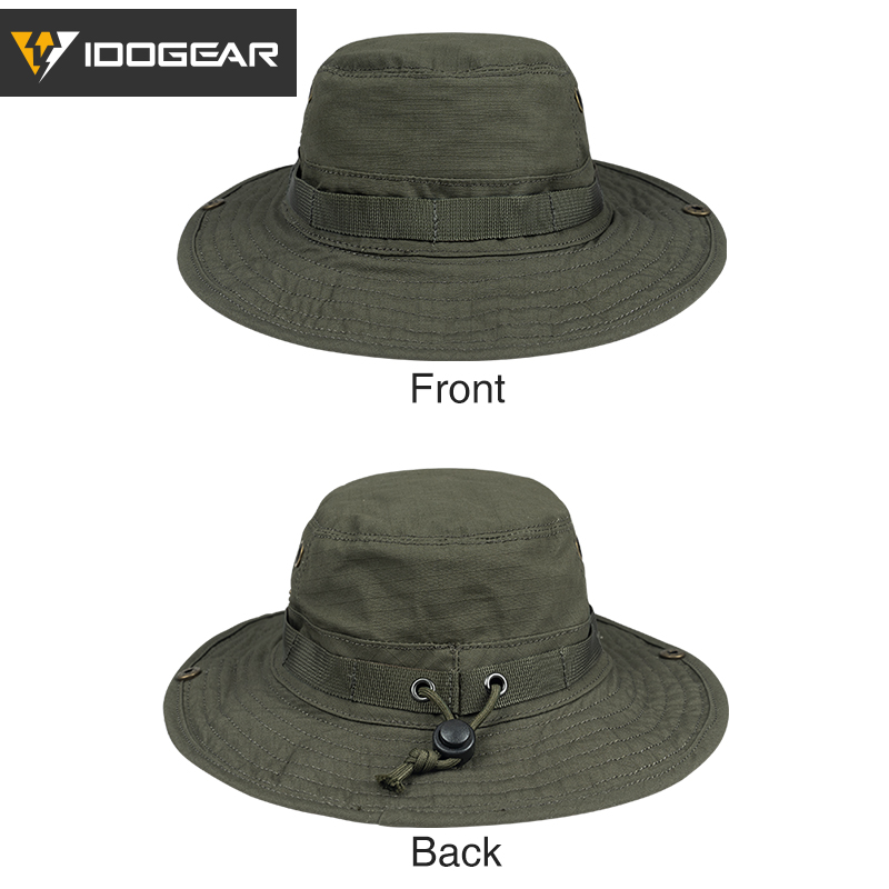 IDOGEAR Wide Brim Boonie Hat with Adjustable Loops Buckle 3620