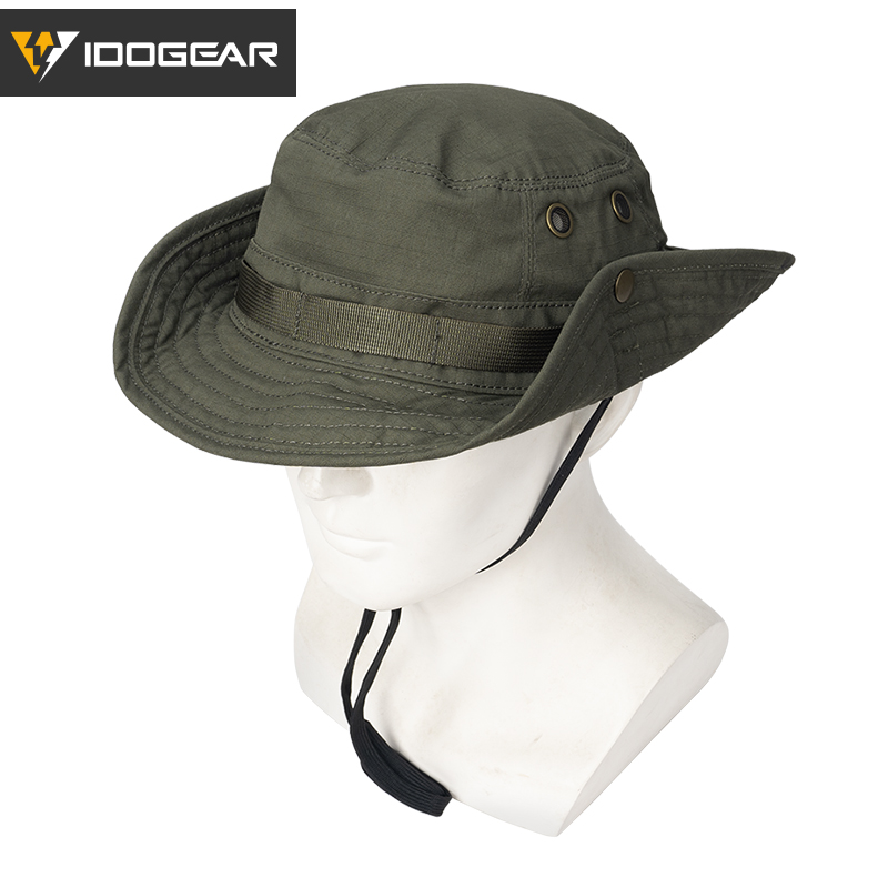 IDOGEAR Wide Brim Boonie Hat with Adjustable Loops Buckle 3620