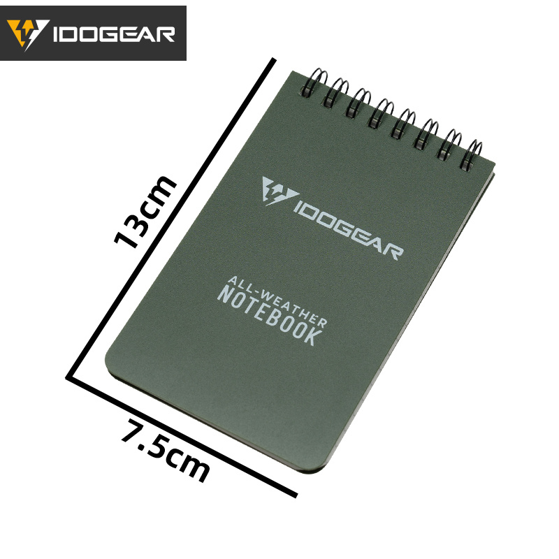 IDOGEAR Notebook Waterproof Lightweight EDC Daily Memo Portable Tactical Notepads 3903