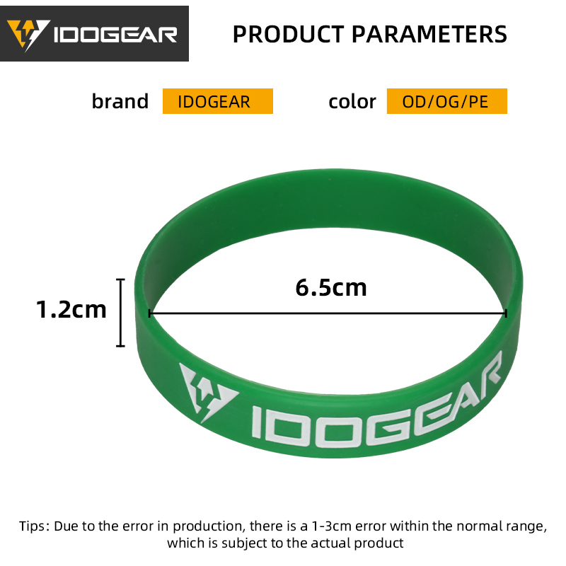 IDOGEAR Tactical Rubber Bracelet 3pcs/set ALL IN Game Prop Morale Marking Tactical Accessories 3904