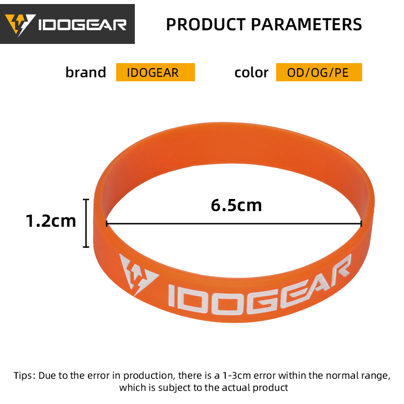 IDOGEAR Tactical Rubber Bracelet 3pcs/set ALL IN Game Prop Morale Marking Tactical Accessories 3904
