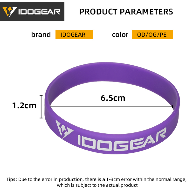 IDOGEAR Tactical Rubber Bracelet 3pcs/set ALL IN Game Prop Morale Marking Tactical Accessories 3904