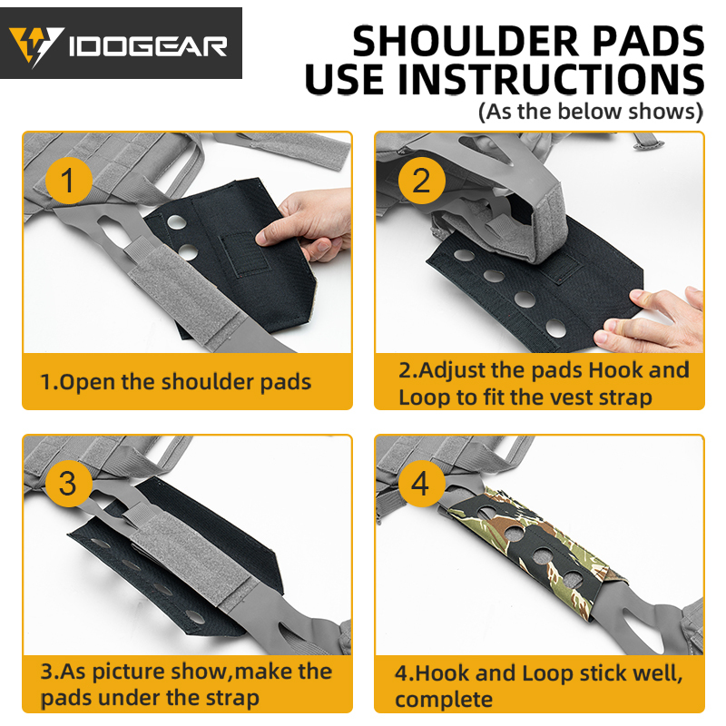 IDOGEAR Tactical Shoulder Cover for Vest Plate Carrier Shoulder Cover Accessories ( a pair) 3949