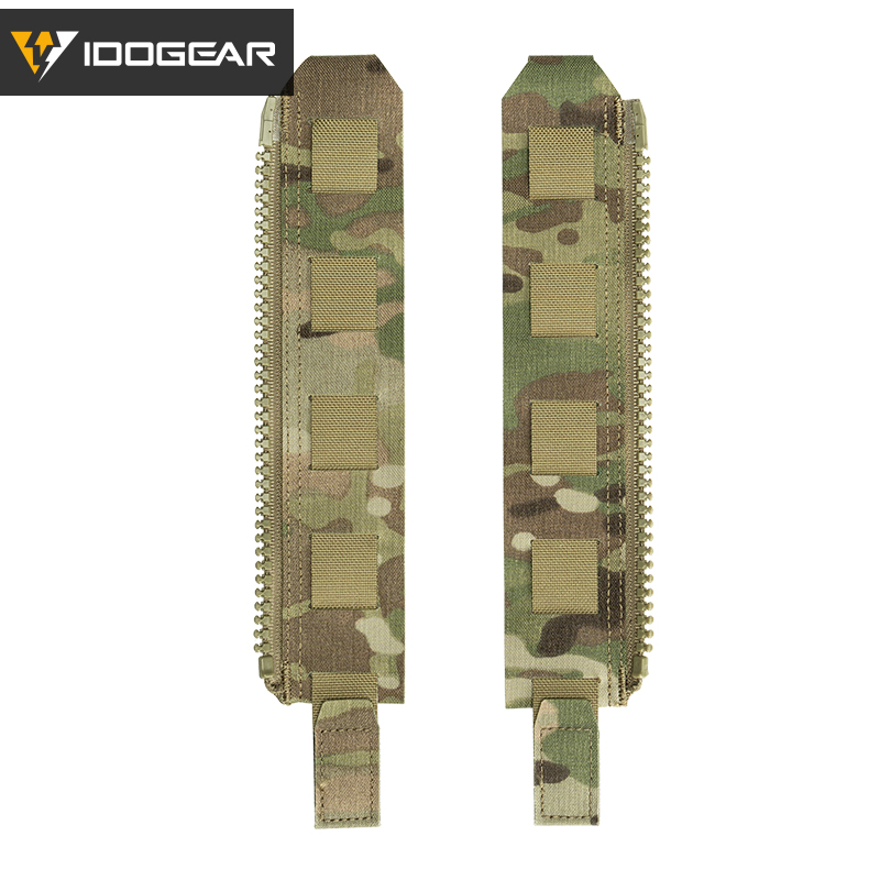 IDOGEAR Zipper Adapter Set MOLLE Compatible Vest Extension YKK Zippers for Panel 3950