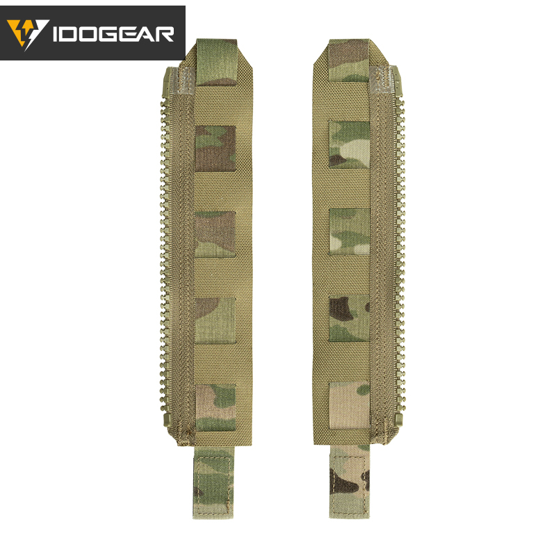 IDOGEAR Zipper Adapter Set MOLLE Compatible Vest Extension YKK Zippers for Panel 3950