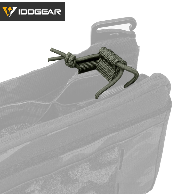 IDOGEAR Tactical Nylon Pull Drawstring Fixing Strap with Elastic Rope Tactica gear Accessories【2PCS/set 3956】