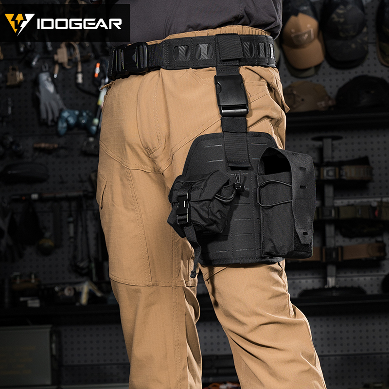 IDOGEAR Tactical Thigh MOLLE Panel for Belt Multi-function Expansion Panel Lightweight Adjustable Tactical Accessory 3961