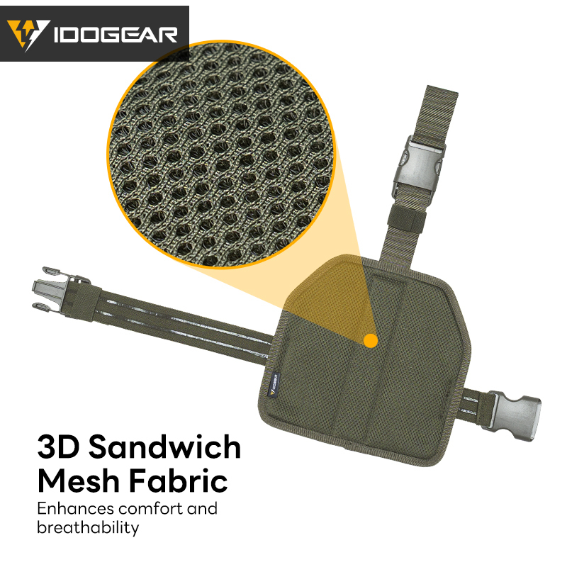 IDOGEAR Tactical Thigh MOLLE Panel for Belt Multi-function Expansion Panel Lightweight Adjustable Tactical Accessory 3961