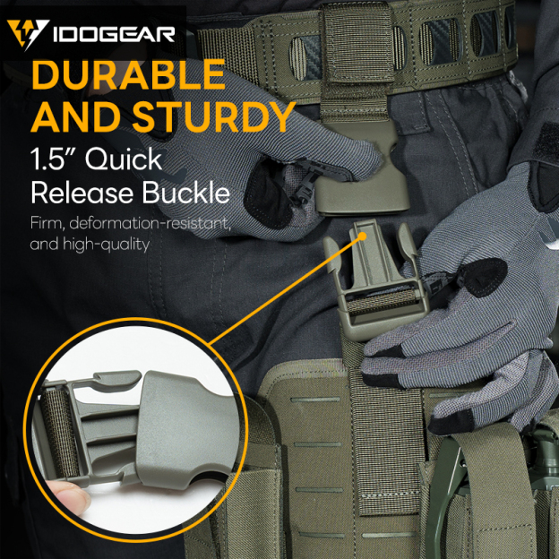 IDOGEAR Tactical Thigh MOLLE Panel for Belt Multi-function Expansion Panel Lightweight Adjustable Tactical Accessory 3961