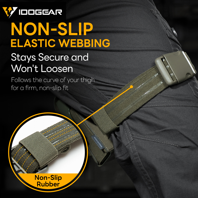 IDOGEAR Tactical Thigh MOLLE Panel for Belt Multi-function Expansion Panel Lightweight Adjustable Tactical Accessory 3961