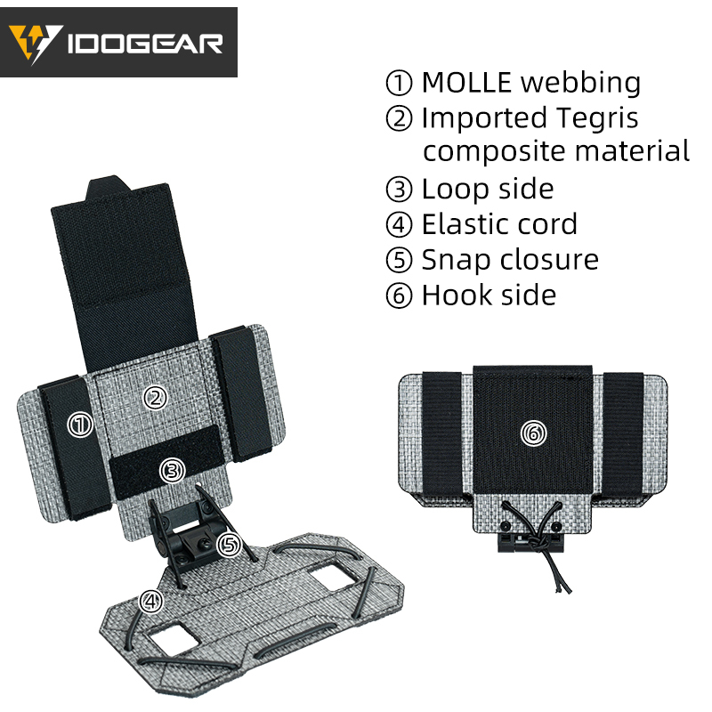 IDOGEAR Tactical Navigation Board Tegris Phone Case Phone Holder Adjustable Buckle 3962