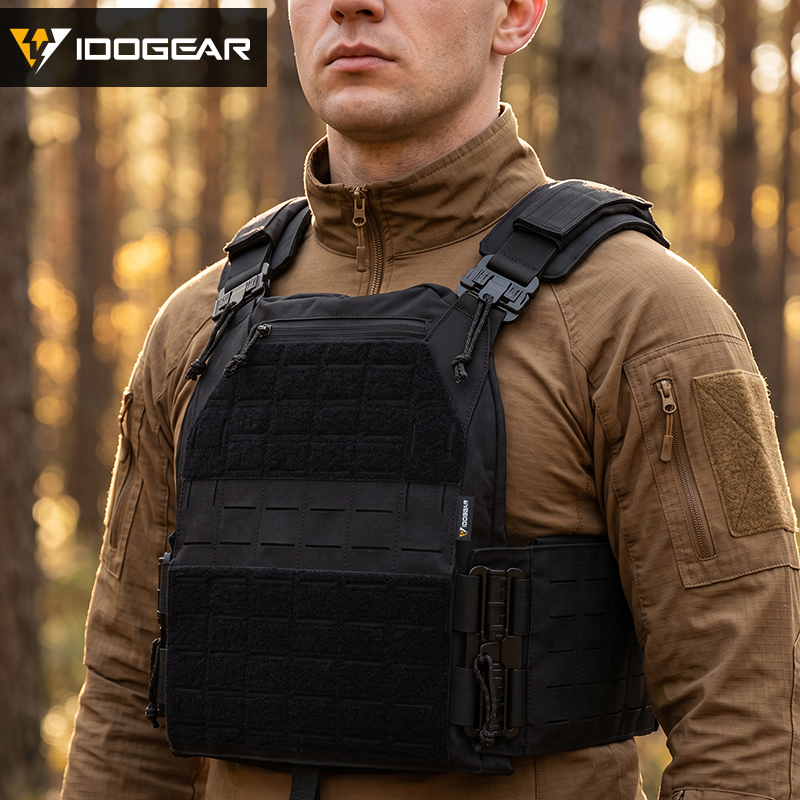 IDOGEAR Shoulder Pads 2 Pack Hook‑and‑Loop Detachable Breathable Cushion for Vest Shoulder Straps AC3963