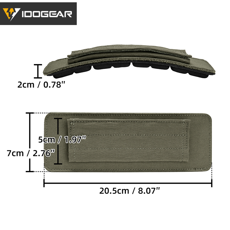IDOGEAR Shoulder Pads 2 Pack Hook‑and‑Loop Detachable Breathable Cushion for Vest Shoulder Straps AC3963