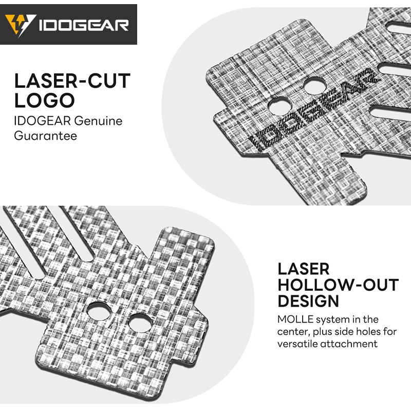 IDOGEAR TEGRIS 45° MOLLE Adapter Plate Lightweight Multi-Mount Board for Belt & Vest Outdoor Gear Accessory 3965