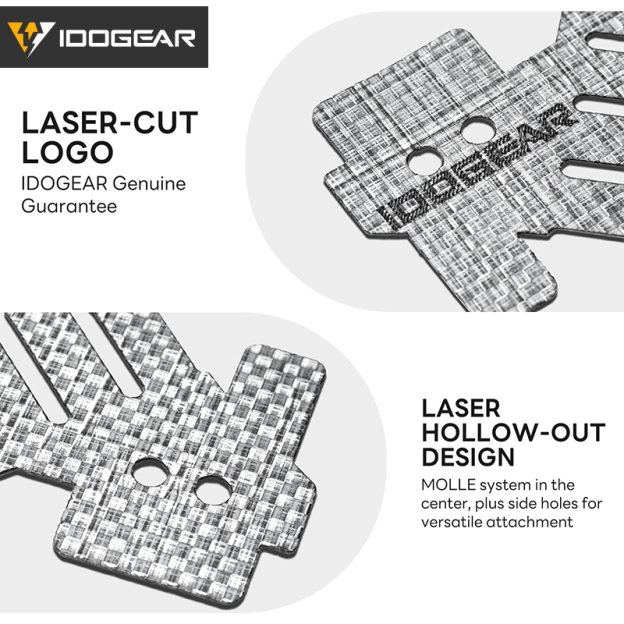 IDOGEAR TEGRIS 45° MOLLE Adapter Plate Lightweight Multi-Mount Board for Belt & Vest Outdoor Gear Accessory 3965