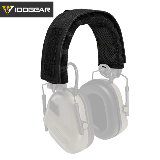 IDOGEAR Headset Cover Adjustable Headband Sleeve with MOLLE Slots Hook and Loop Patch Panel 3967