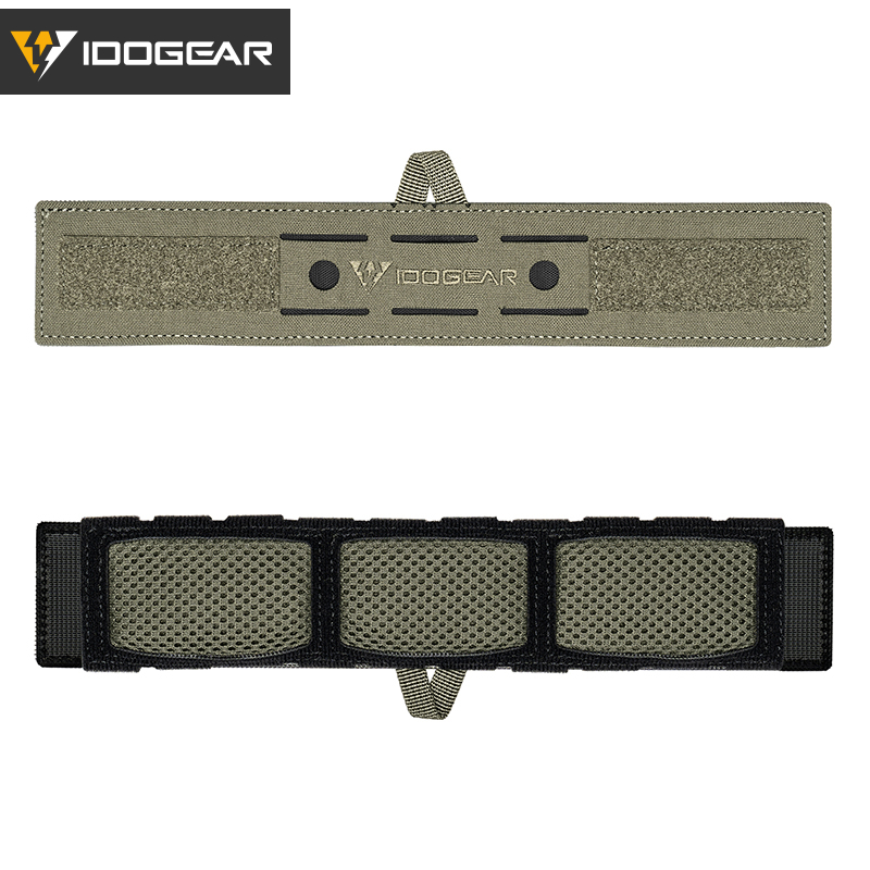 IDOGEAR Headset Cover Adjustable Headband Sleeve with MOLLE Slots Hook and Loop Patch Panel 3967